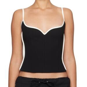 Paris Georgia Heart Top in Black/White Size XS